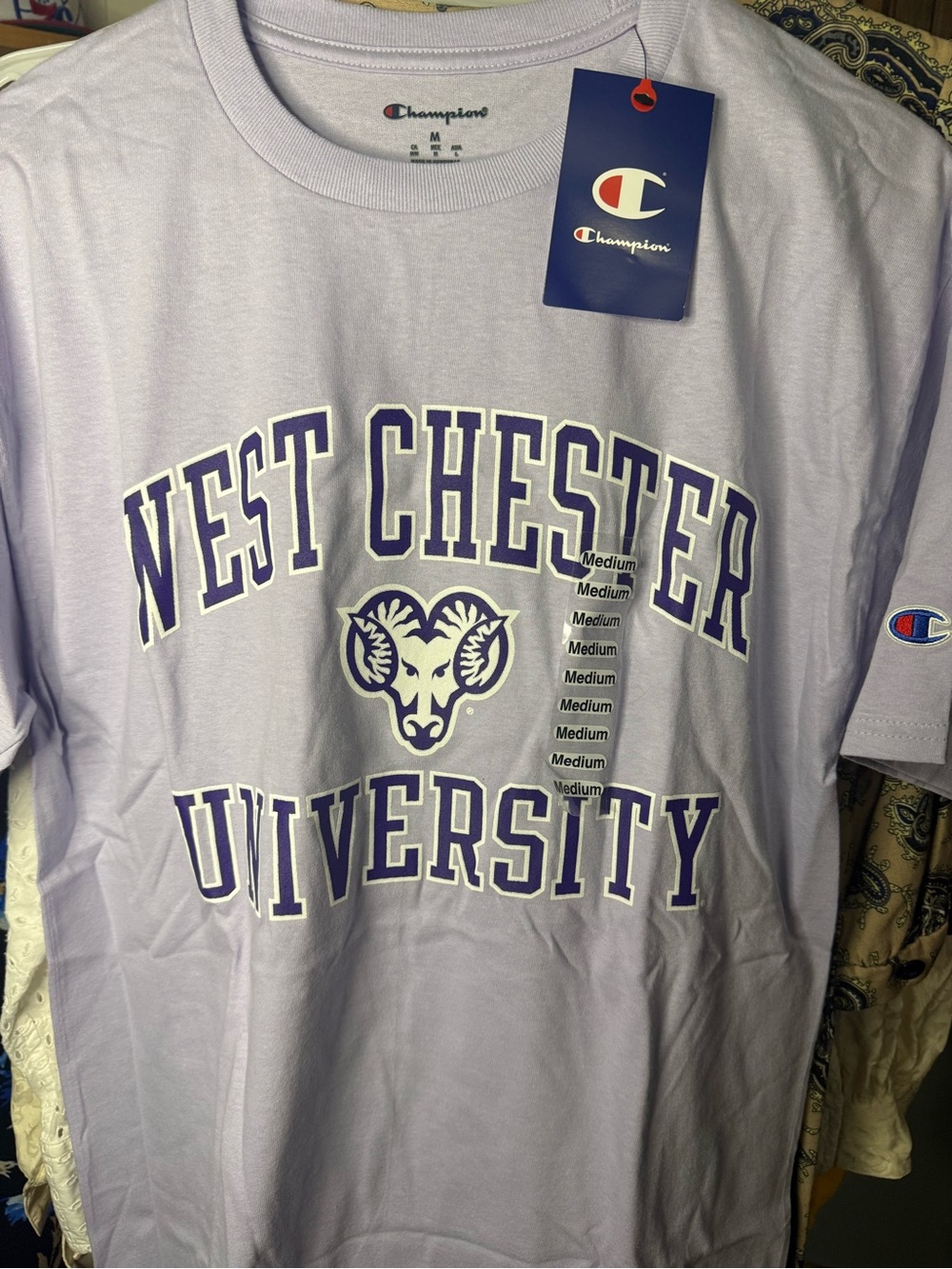 Champion West Chester University Lavender Crewneck Tee
